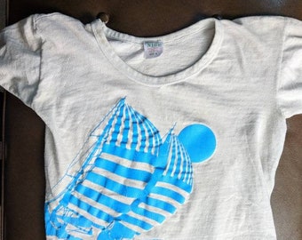 1987 Sunset Sailing Ringer Tee