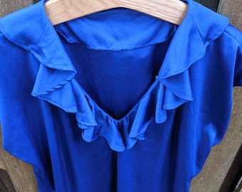 Brilliant Blue Vintage Blouse