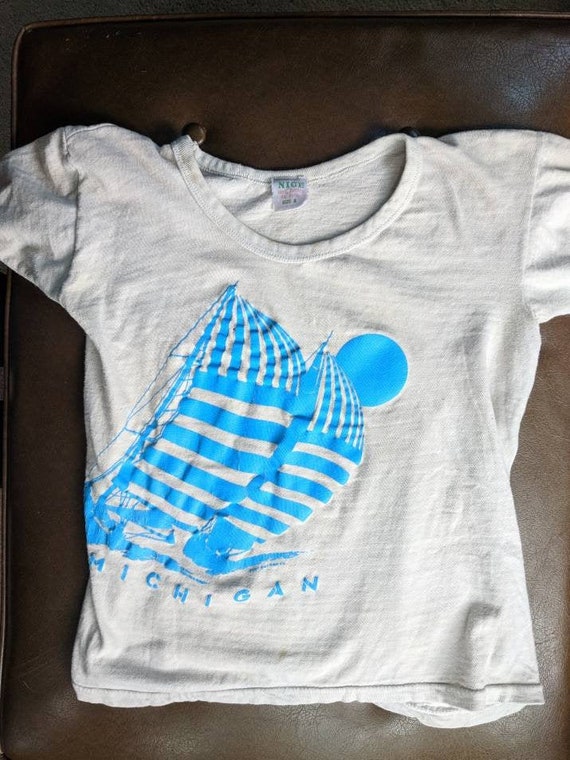 1987 Sunset Sailing Ringer Tee - image 1