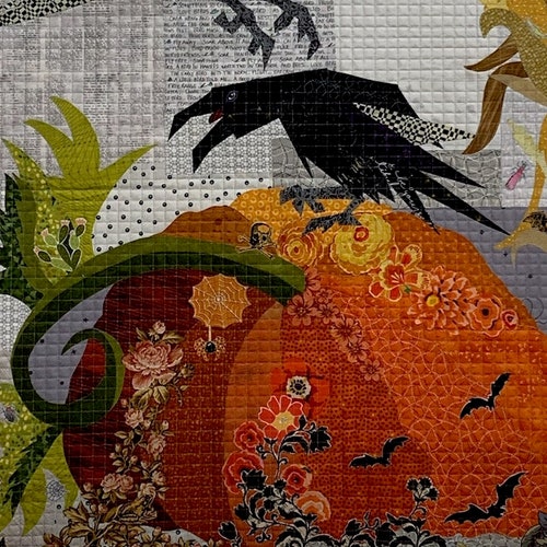 Peppermint reindeer Collage Quilt Kit by Doris Rice - Etsy