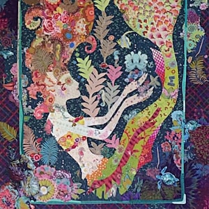 Sirene Mermaid In A Bottle Collage Quilt Pattern