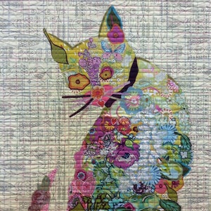 Purrfect... Quilt Collage Pattern by Laura Heine - size 21 x 35
