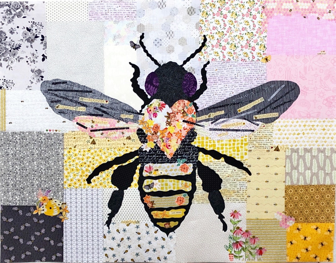 Honey Bee Collage Kit By Doris Rice Certified Collage Quilt Instructor