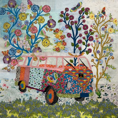 Guitar Collage Quilt Kit by Doris Rice Certified Collage - Etsy