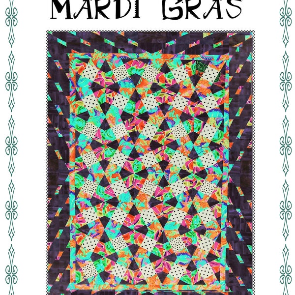 mardi gras quilt block