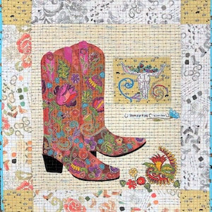 Her Boots Collage Pattern by Laura Heine