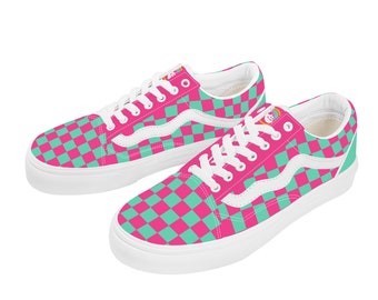 City Connect Checkered Canvas Skate Shoes