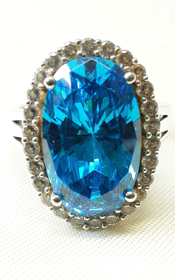 Stunning Vintage Sterling Silver and Cubic Zircon… - image 5