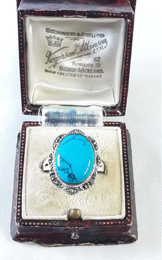 Stunning Vintage Sterling Silver and Turquoise, M… - image 4