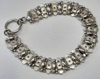 Fantastic Victorian Antique Sterling Silver Bracelet.