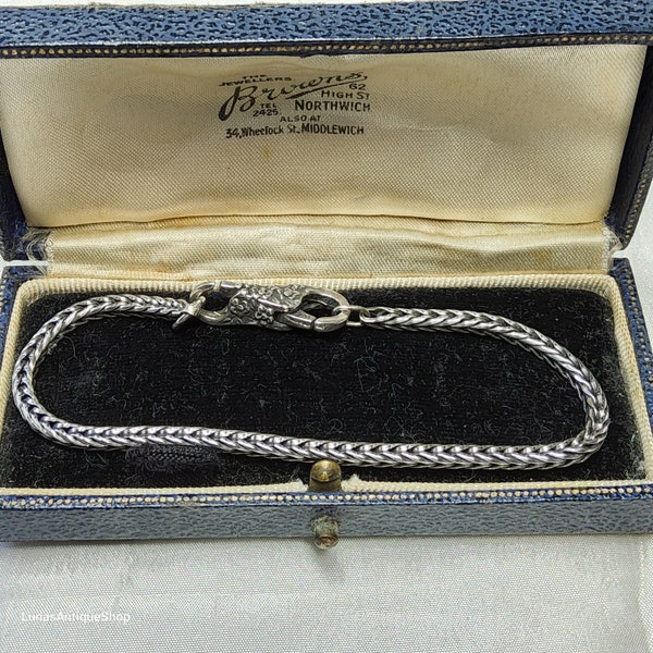Fabulous Vintage, Women's Sterling Silver, Foxtail Chain Bracelet.