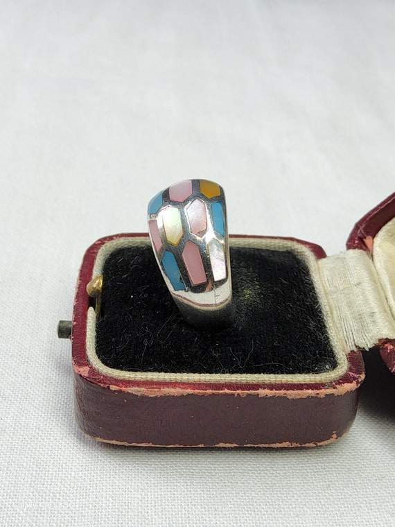 Superb Vintage, Woman's Sterling Silver and Multi… - image 2