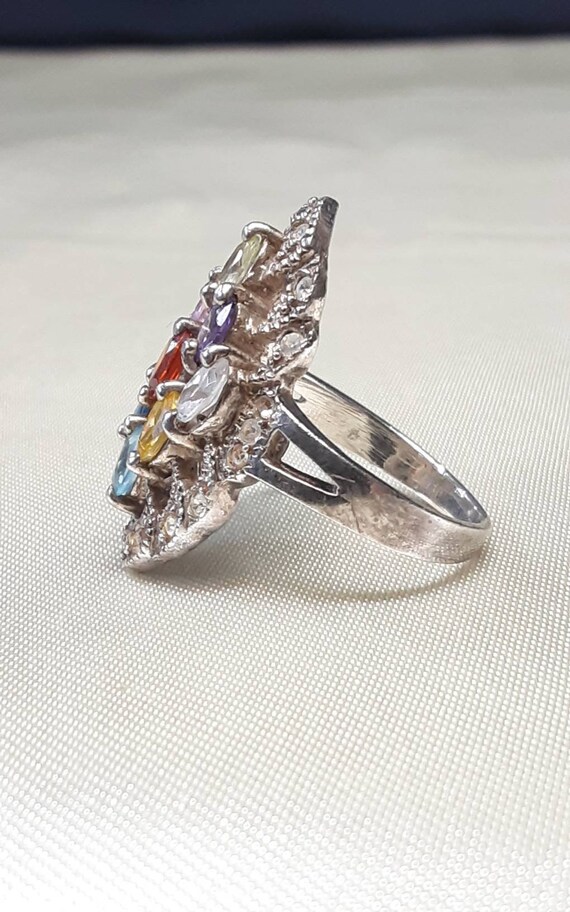 Stunning Vintage Sterling Silver and Multi Colour… - image 8