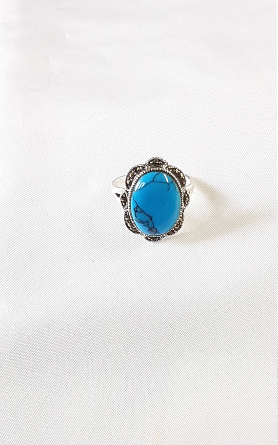 Stunning Vintage Sterling Silver and Turquoise, M… - image 10
