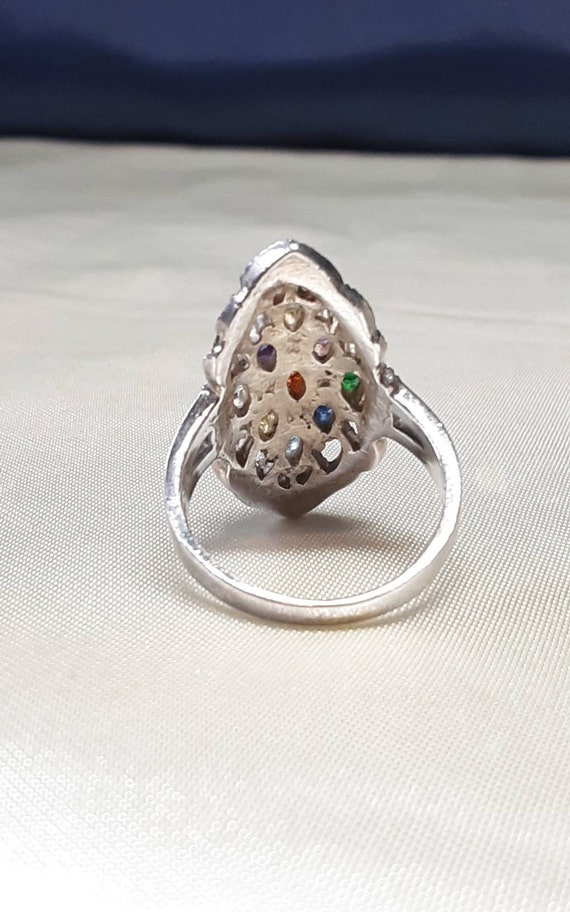 Stunning Vintage Sterling Silver and Multi Colour… - image 9