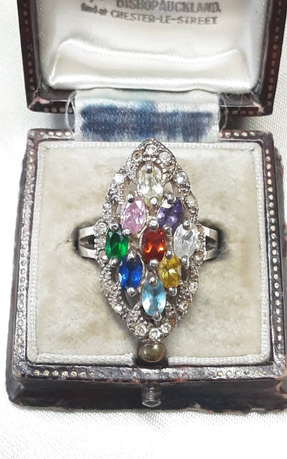 Stunning Vintage Sterling Silver and Multi Colour… - image 4