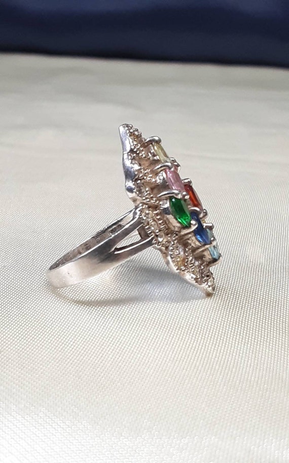 Stunning Vintage Sterling Silver and Multi Colour… - image 10
