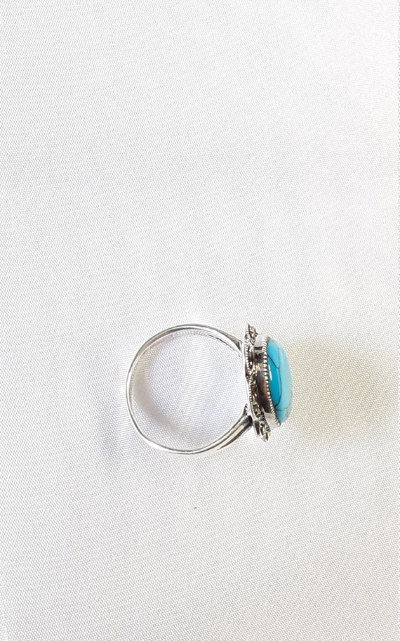 Stunning Vintage Sterling Silver and Turquoise, M… - image 8