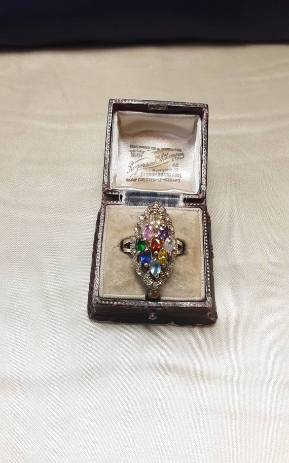 Stunning Vintage Sterling Silver and Multi Colour… - image 1
