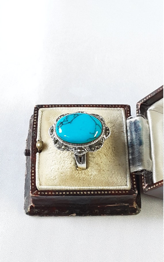 Stunning Vintage Sterling Silver and Turquoise, M… - image 5