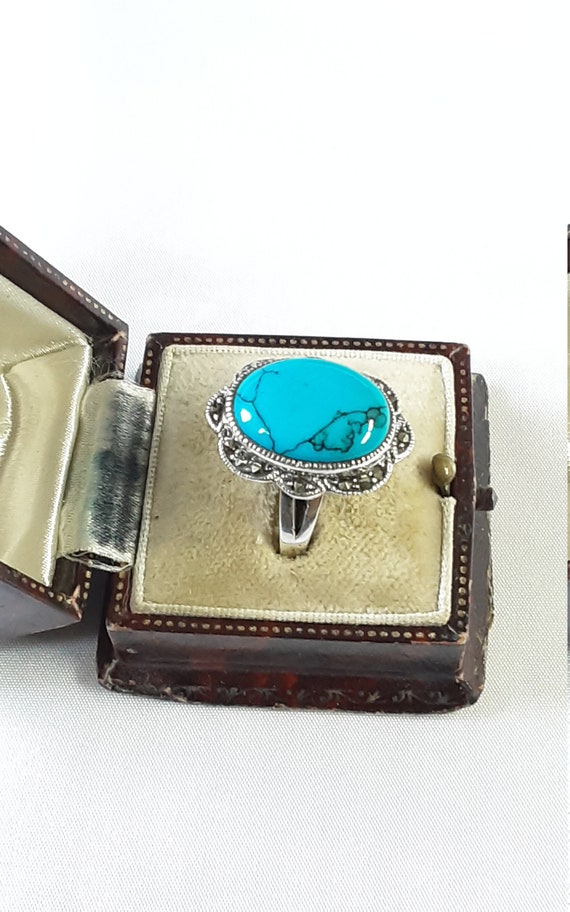 Stunning Vintage Sterling Silver and Turquoise, M… - image 6
