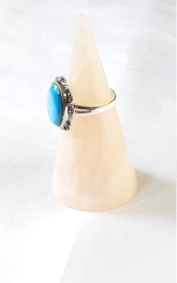 Stunning Vintage Sterling Silver and Turquoise, M… - image 2