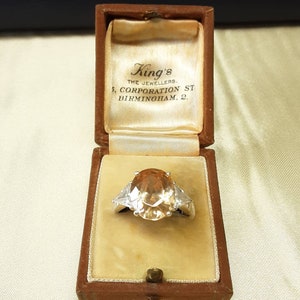 Gorgeous Vintage Sterling Silver and Cubic Zirconia Statement Ring.