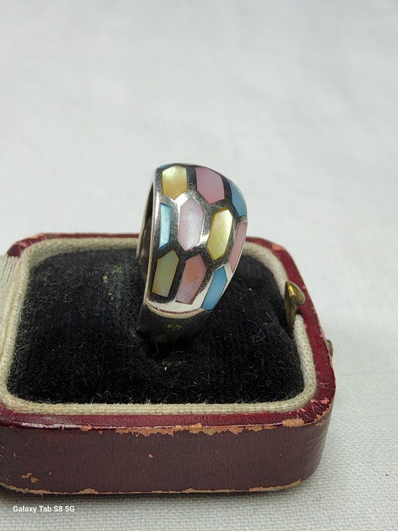 Superb Vintage, Woman's Sterling Silver and Multi… - image 3
