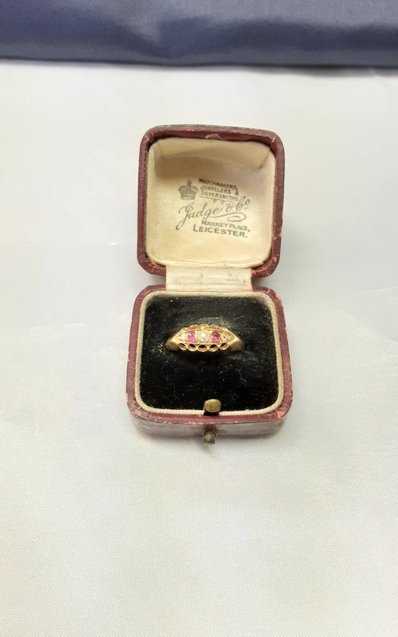 Stunning 1918 Antique, 18ct Gold,Natural Ruby and 