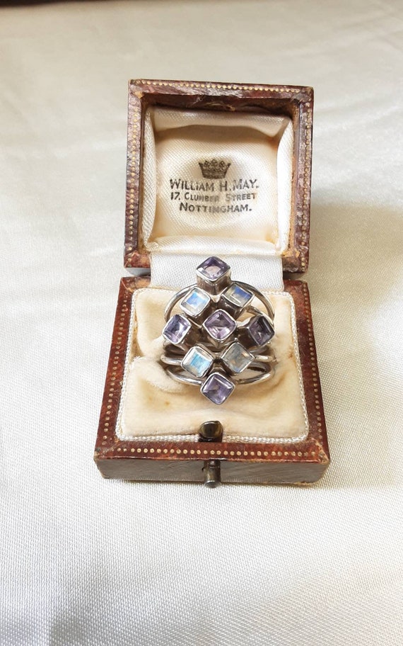 Bague En Argent Avec Pierre D'ambre - Superbe Modèle - Occasion