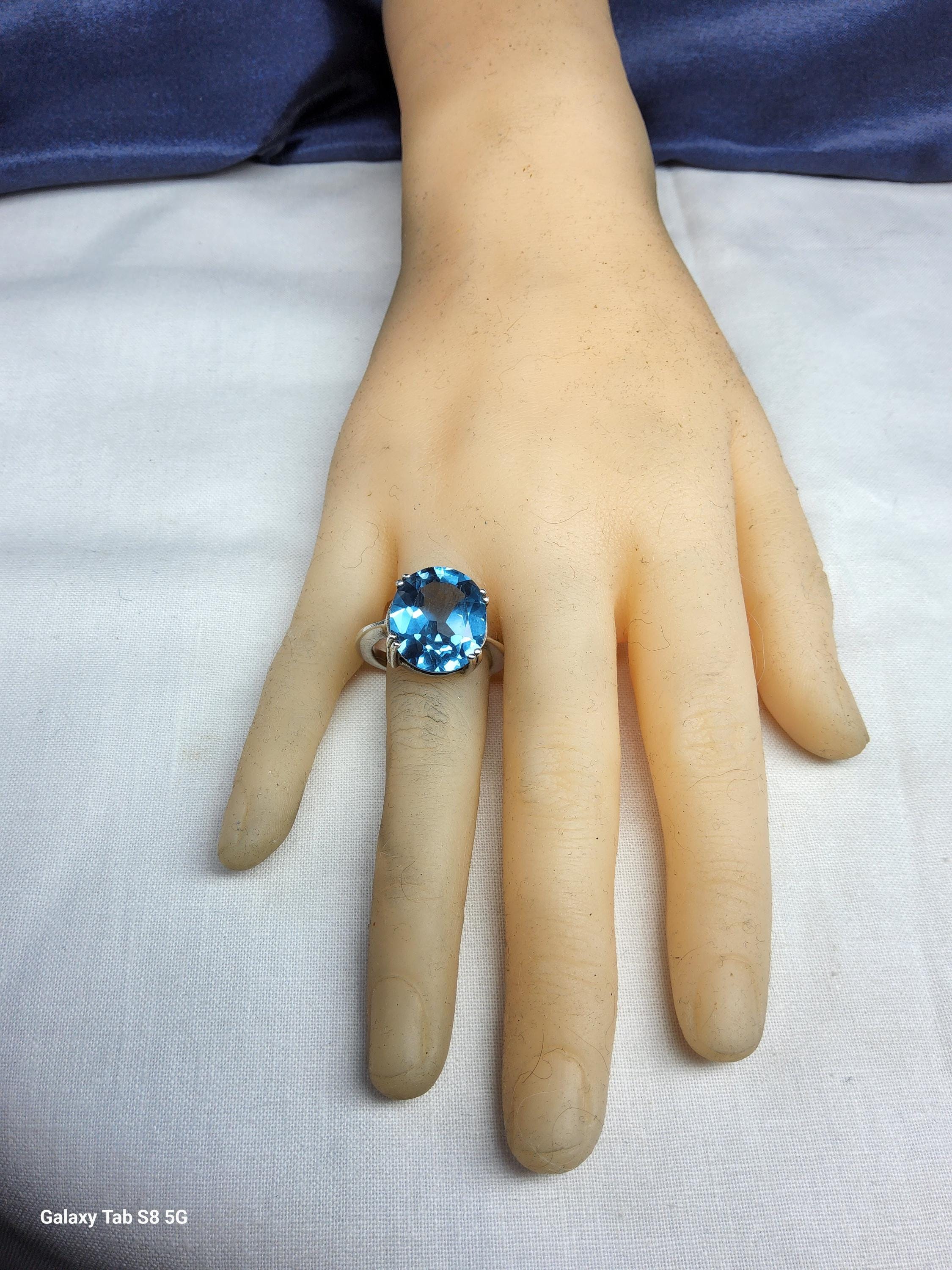 見事なヴィンテージ、女性用スターリングシルバーと大きな天然