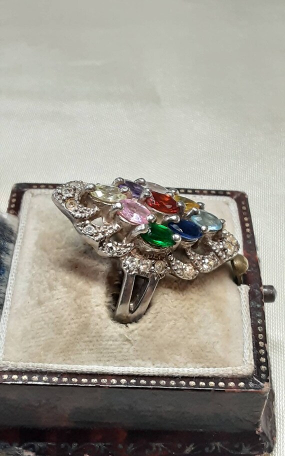Stunning Vintage Sterling Silver and Multi Colour… - image 3