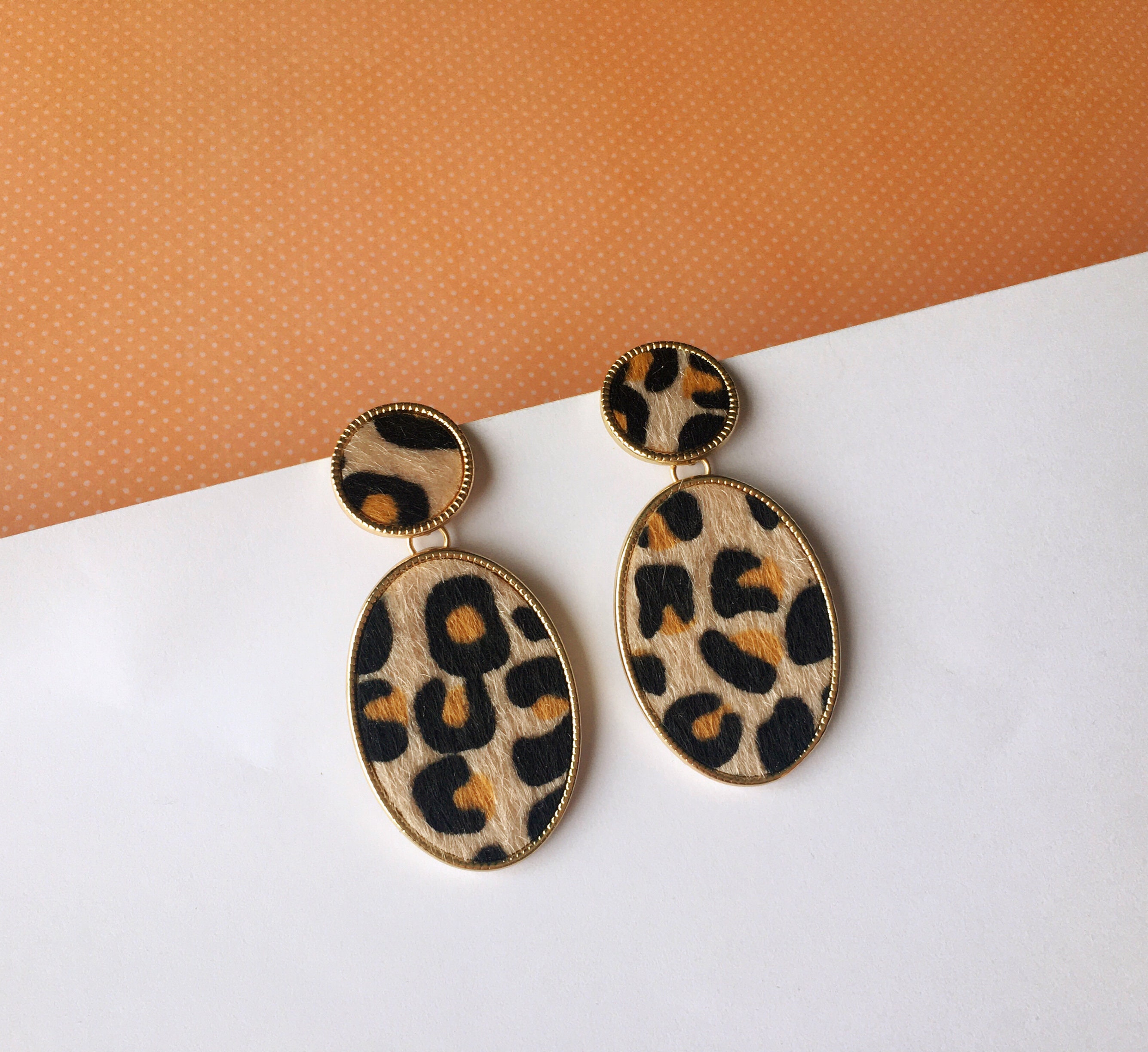 SOMESOOR Colorful Animal Skin Print Wooden Earrings Vintage Leopard Heart  Boho African Tear Drop Dangle Jewelry For Women Gift