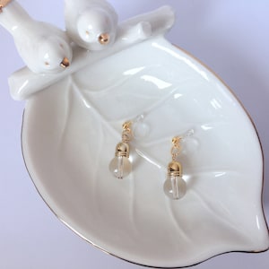 Invisible clip on earrings, Light Bulb Earrings