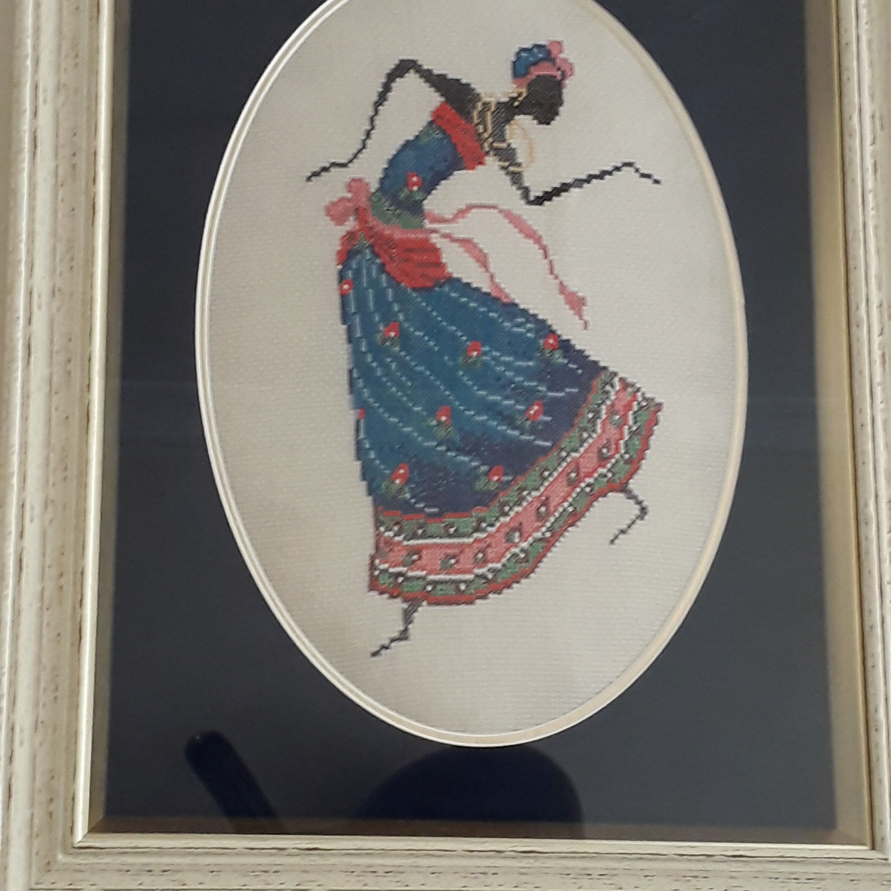 Cross Stitch African Woman, Framed Cross Stitch, African Woman Design