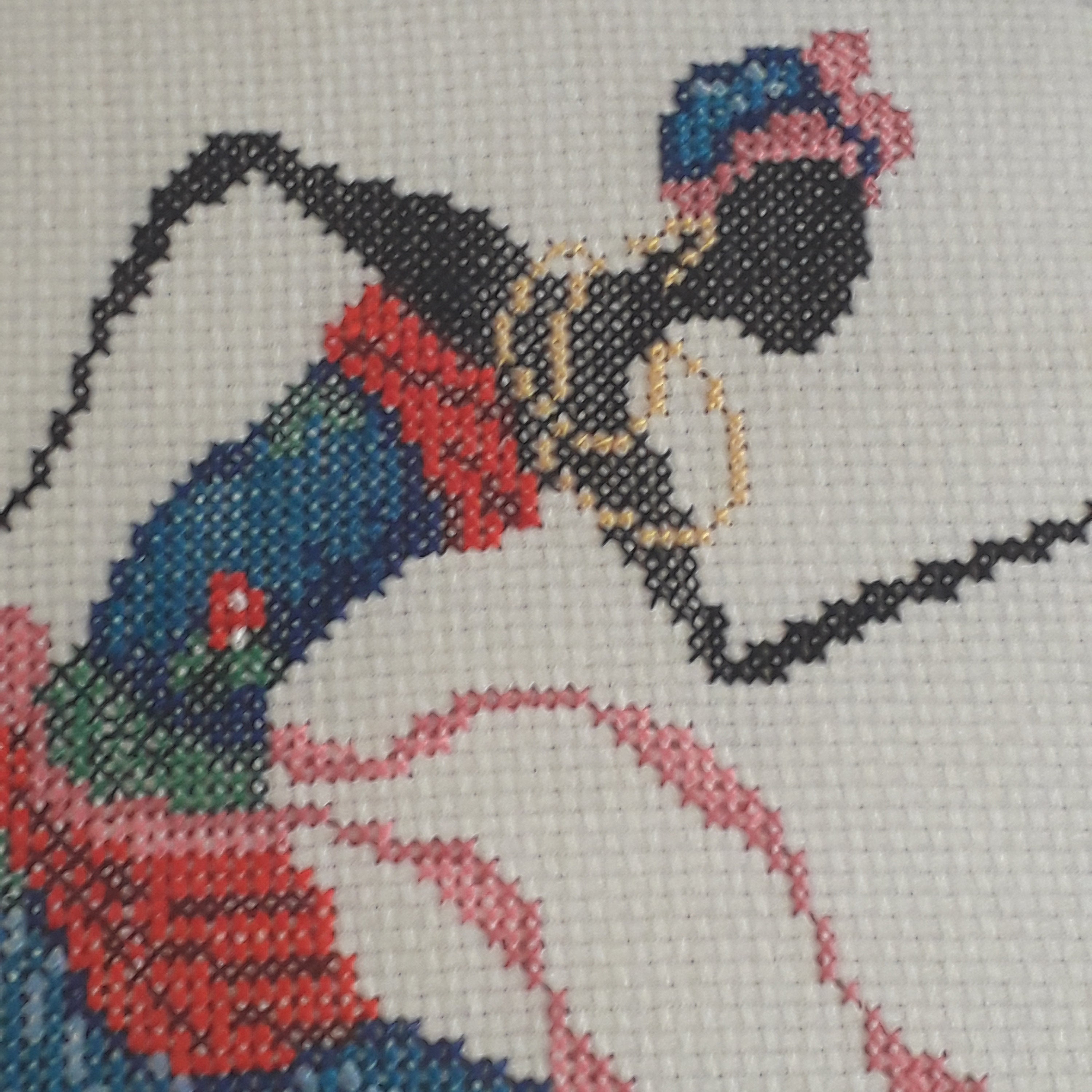 Cross Stitch African Woman, Framed Cross Stitch, African Woman Design