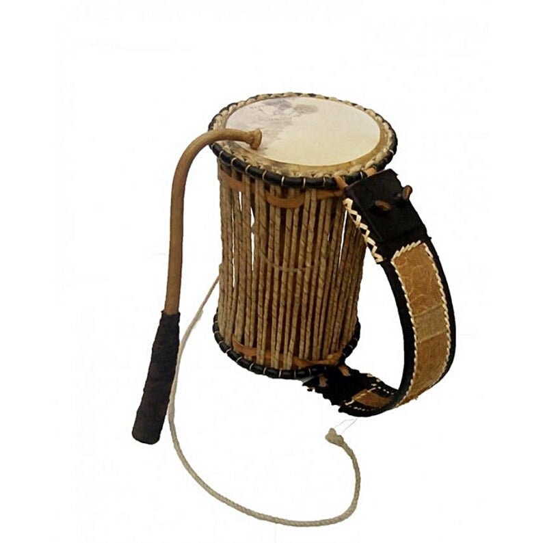 Gangan talking drum with stick and strap 100 authentic Etsy