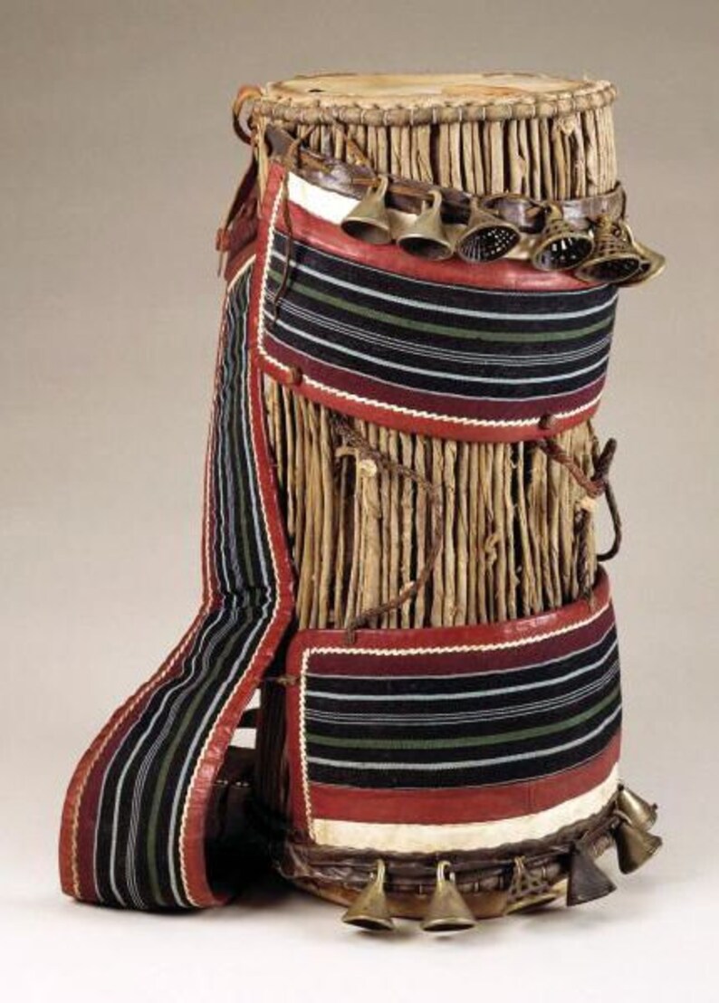 Gangan talking drum with stick and strap 100 authentic Etsy