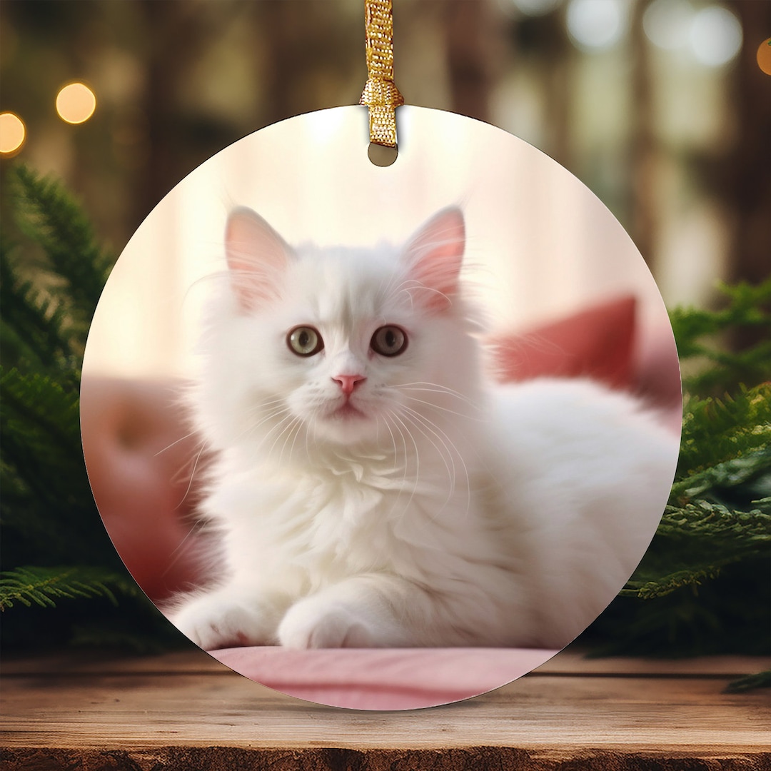 Custom Cat Ornament, Custom Cat Photo Ornament, Personalized Cat