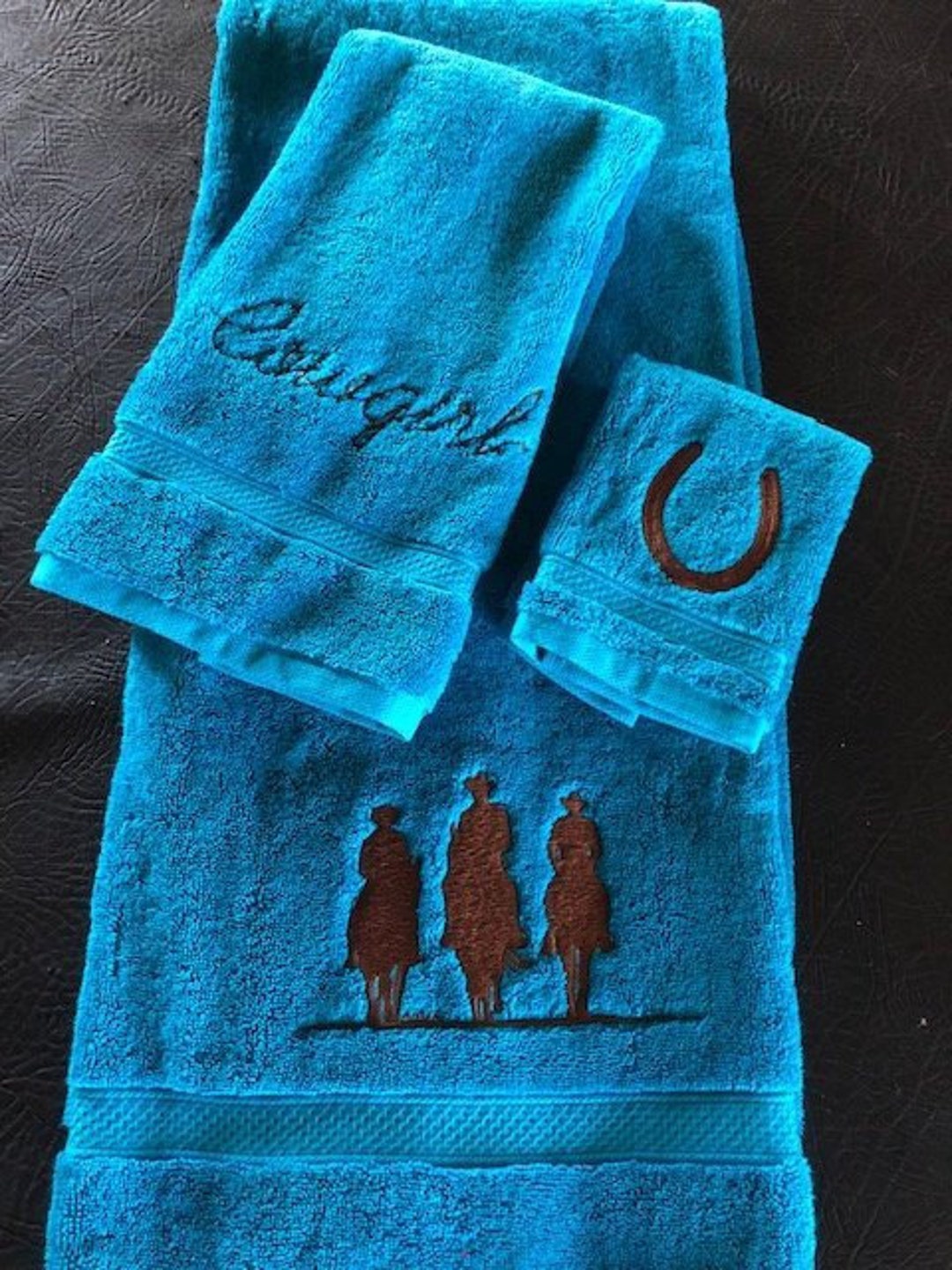Embroidery Western Bath Towels Etsy