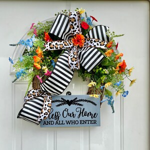 Farmhouse Everyday Wreath For Front Door. Porch decor. Summertime Grapevine Wreath. Housewarming Gift.