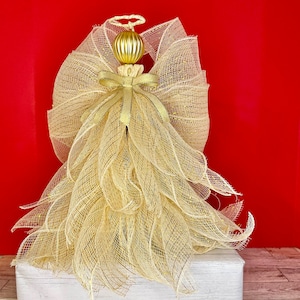 Ivory and Gold Christmas Angel Tree Topper. Angel Tree Topper. Tabletop Angel. Tabletop Decor. Christmas decorations. Christmas Angels.