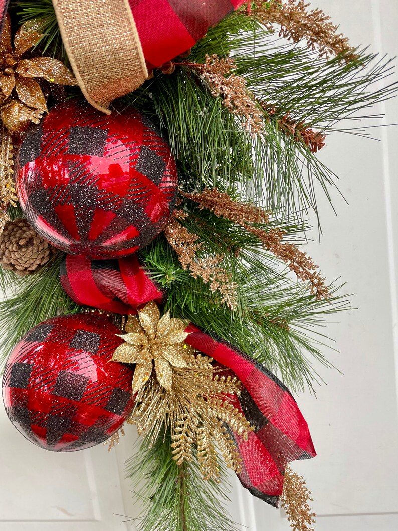 Rustic Farmhouse Christmas Swag. Winter Swag. Christmas Etsy