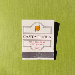 VINTAGE Castagnola Seafood Restaurant Matchbook_1970&#39;s