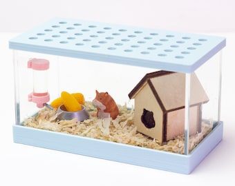 Miniature Hamster Cage | 1/6 1/4 | Dollhouse accessories | Dollhouse miniature | Dollhouse pet | For Blythe, BJD, MSD, Holala doll