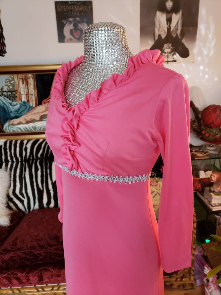 Robe mi-longue boutonnée imprimée Violet