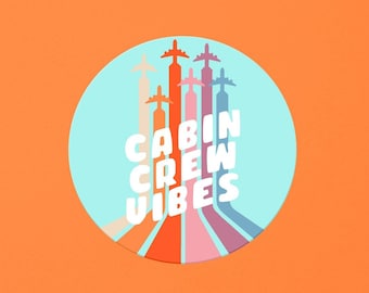 Autocollant pour agent de bord Vibes pour le personnel de cabine | SomeFlyStuff