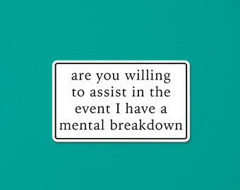 Êtes-vous prêt à aider | Autocollant drôle d'agent de bord | SomeFlyStuff