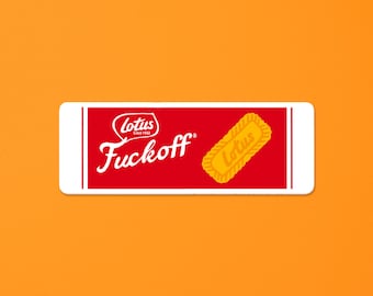 Biscoff F-off | Autocollant drôle d'agent de bord | SomeFlyStuff