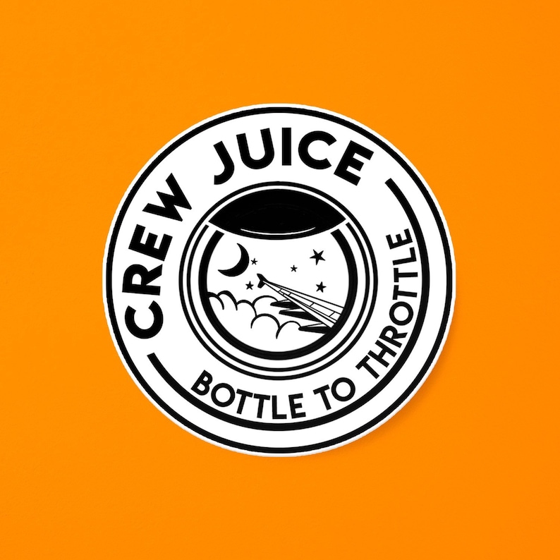 Crew Juice Claws Flight Attendant Funny Sticker Etsy
